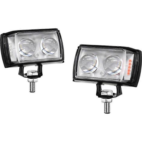 Phares antibrouillard pour moto, feu de signalisation anti-éclaboussures, 6 couleurs, projecteur LED, feu auxiliaire, ampoule de phare, feu de route (1/5)