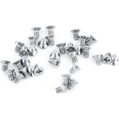 100pcs M3 Flat Head Cylindrical Screws Countersunk Head Screws Machine Screws Bolt in SS304 Stainless Steel (5mm)-INHHUB (1/4)