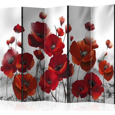 Paravent 5 Volets "Poppies in the Moonlight" 172x225cm (1/2)