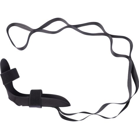 Sangle D'étirement - Pour Yoga Et Étirements Des Jambes - Boucle À Multiples Anneaux - 230 Cm × 5 Cm - Élastique Tissé - 1 Pièce (1/5)