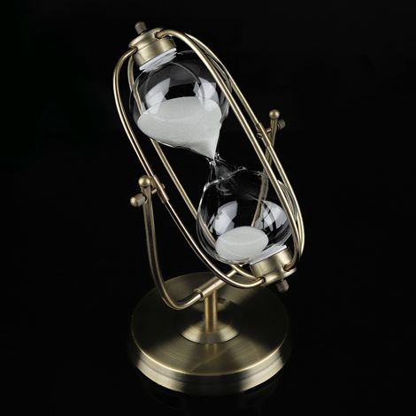 Drehbare Sanduhr aus Klarglas, dekorative Tischuhr, Wohnaccessoire, ideales Geschenk, Tischdekoration, 3-teilig (1/5)