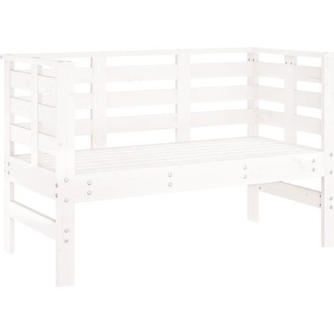 Maison Exclusive - Panca da Giardino Bianca 111,5x53x71 cm Legno Massello di Pino