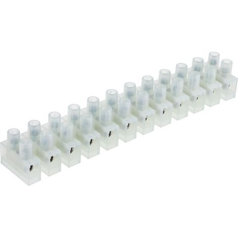 Bornier de raccordement RS PRO, 12 pôles , 12mm, A visser, 41A ( Prix pour Paquet de 5 ) (1/2)