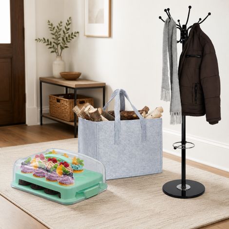 Garderoben organizer set 3 teilig - garderobenstander mit marmorsockel zweistockige cupcake box aufbewahrungskorb aus filz 224683255 (1/5)