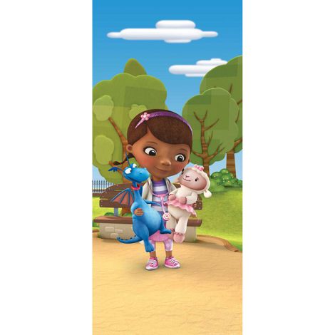 Poster porte Docteur la Peluche Disney intisse 90X202 CM (1/3)