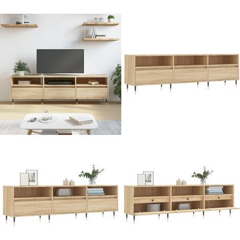 TV-Schrank Sonoma-Eiche 150x30x44,5 cm Holzwerkstoff - Holzwerkstoff - Stauraum (1/5)