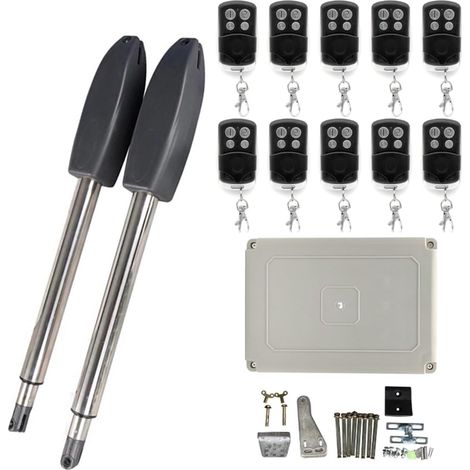 Kit d'ouvre-Portes automatiques Kit d'ouverture de Porte pivotante électrique Automatique 400KG pour Accessoires de Portail Coulissant (Color : 10 Remote, Size : 1 UK) (1/5)