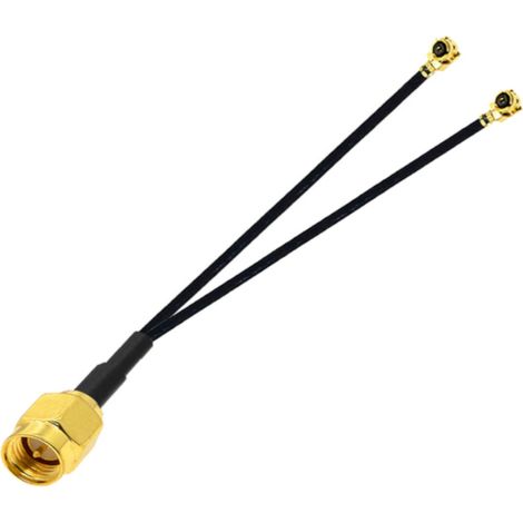 Pigtail Typ Y 2x MHF4 / SMA Stecker RF0.81 30cm (1/3)