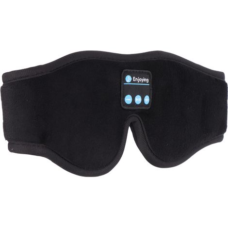 Masque de sommeil stéréo sans fil Bluetooth avec écouteurs pour dormir sur le côté, idéal pour la méditation et les voyages. (1/5)