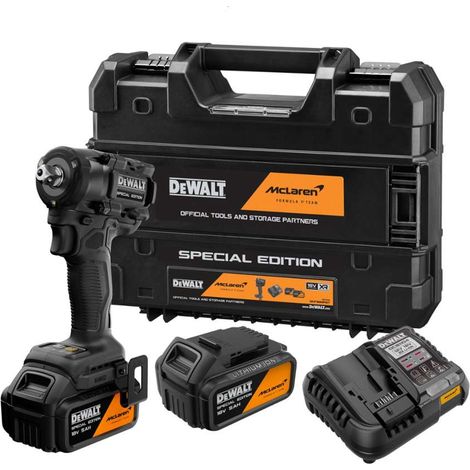 Dewalt – Clé à chocs sans fil 18V – Couple max 610Nm – 2 batteries 5Ah – Moteur Brushless pour vissage rapide – Chargeur rapide inclus