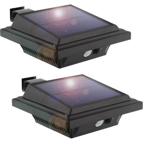 Solar-Außenleuchte mit Bewegungsmelder, kabellose Solar-Wandleuchte mit 25 LEDs, Schutzart IP65, 500 lm, geeignet für Gehwege, Gärten und Terrassen (Licht f (1/5)