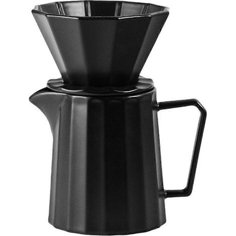 Set für Keramikfilter-Kaffeemaschine, schwarzer Kaffeefilter (1/5)