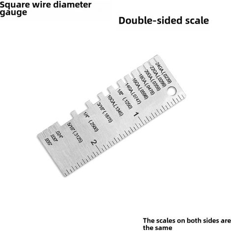Irovami Jauge de mesure pour soudage fil – Acier inoxydable, compacte, échelle lisible, outil de mesure épaisseur/métaux – Idéal pour soudage, atelier, contrôle qualité (1/5)