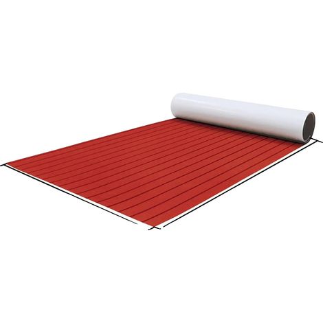 Tappetino nautico, superficie antiscivolo, impermeabile, rosso (1/2)