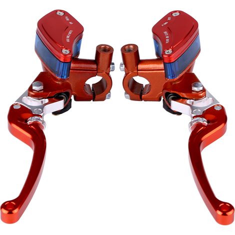 Pompe de frein hydraulique réglable universelle pour moto Mobvoi 22 mm à rouleaux CNC (paire) (Orange) (1/5)