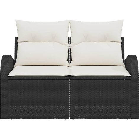 Maison Exclusive - Gartensofa mit Kissen Schwarz 124 x 62 x 69cm (1/5)