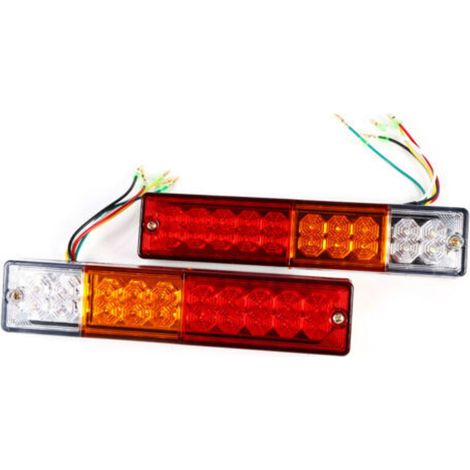 Feux arrière LED 24 V pour camion, remorque et caravane – Lot de 2 unités, homologués ECE R7, montage facile (1/3)