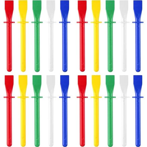 20 Pièces Spatules à Colle, Réutilisables Colorés Outils Application, 11.5cm Ergonomiques Applicateurs de Colle en Plastique, Manuels Accessoire, pour Artisanat Cuir Peinture (1/5)