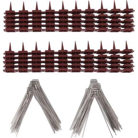 Pointes anti-oiseaux 15 pieds en acier inoxydable anti-pigeons pour fenêtre de bote aux lettres de toit de clture SK430 (2 + 2) (1/5)