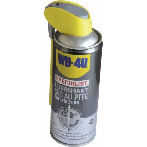 Lubrifiant sec au PTFE, spray double position 400ml - WD40 : 33395