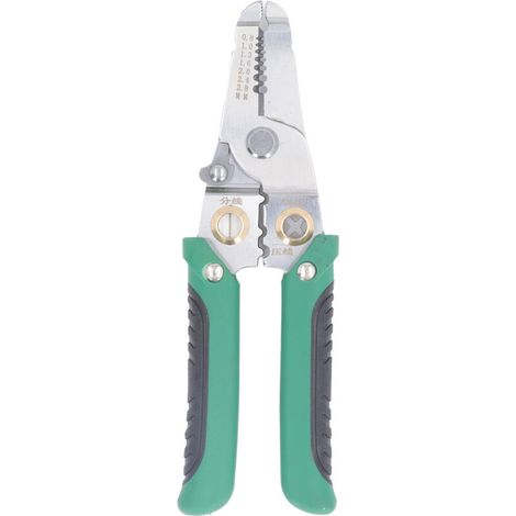 Jeffergarden Pince à dénuder pour fils électriques en acier inoxydable, outil multifonctionnel à ressort pour électricien, permettant un gain de temps et d'effort. (1/5)