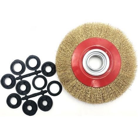 Brosse métallique circulaire 150 mm – Fil laiton pour meuleuses – Nettoyage oxydes et bavures – Performance professionnelle (1/5)