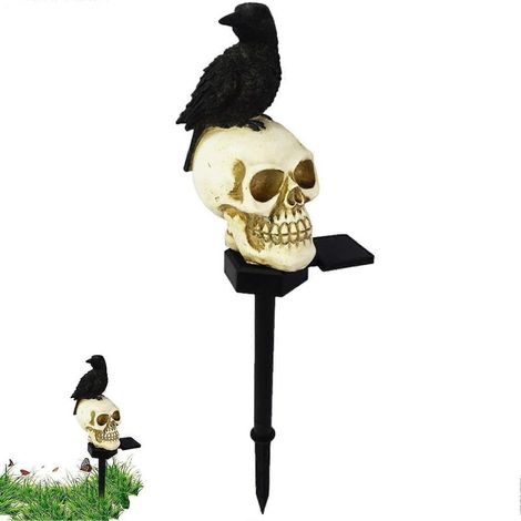 Décorations d'Halloween fantômes, lampes solaires d'extérieur pour allée, jardin, éclairage en résine, allumage automatique du crépuscule à l'aube (1/5)