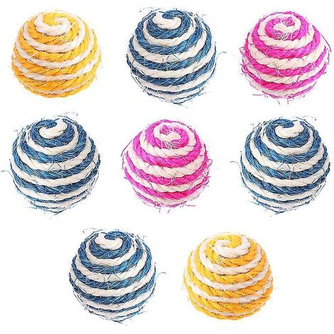 8 balles en corde pour chat (1/3)