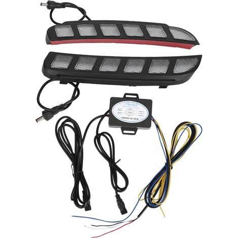 1 pair of dual-colour LED DRL daytime running lights, suitable for Ford Explorer 16-18 (1/5)