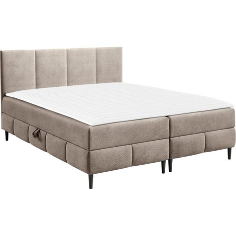 Cama continental Rivus I, Coral 50, Doble, Continental, 200x200, Tapiz, Somieres, 202x206x88cm (1/5)