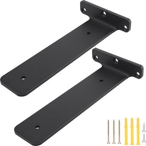 Lot de 2 supports d'étagère avec vis épaisses, invisibles, supports de poignée disponibles des deux côtés avec (250 mm) (1/5)