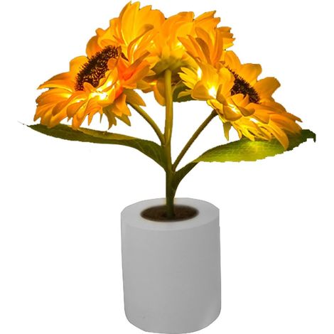 Veilleuse fleurs, lampe tournesol (1/5)