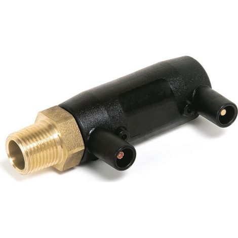 SMARTFUSE Übergangsmuffe mit AG Messing 75 - R 2 1/2, PE 100, schwarz (1/2)