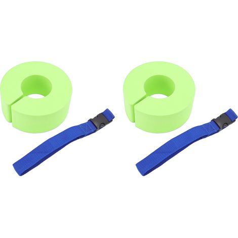 Lot de 2 brassards de natation bébé épais en EVA, bouée de natation pour enfants, équipement de natation avec ceinture verte (1/5)
