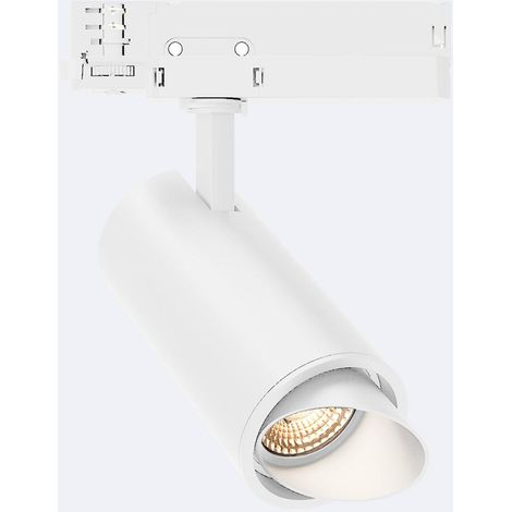 Foco Carril LED Trifásico 30W Fasano Cilindro Bisel Regulable Blanco 3200K Blanco Cálido (1/2)