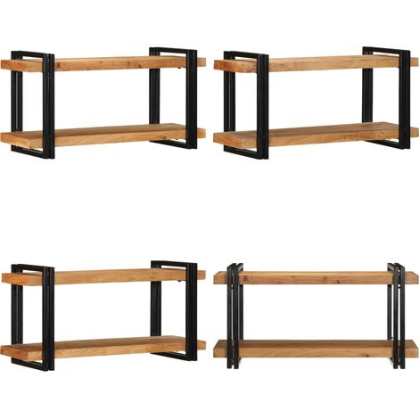 vidaXL Étagère murale 90x33x45 cm bois massif d'acacia (1/5)