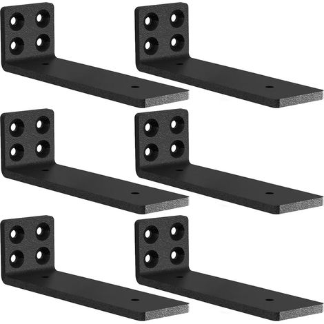 Lot de 6 Equerre Etagere Murale, équerre Industrielle,Equerre Charge Lourde 40x200x4mm (1/5)