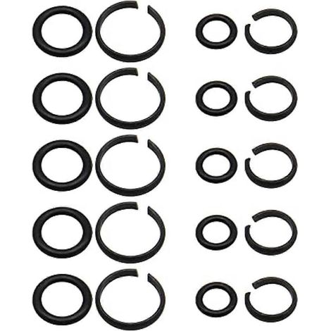 10 jeux de bagues de retenue pour clés à chocs 1/2 pouce et 3/8 pouce avec joint torique, compatibles avec les clés à chocs électriques. (1/5)