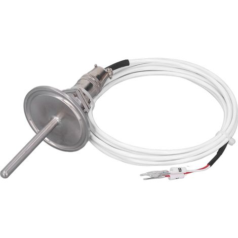 PT100-Temperatursensor mit abnehmbarem 3-poligem Stecker (Luftfahrtstecker), Temperaturfühler-Messleitung (2 Meter) (1/5)