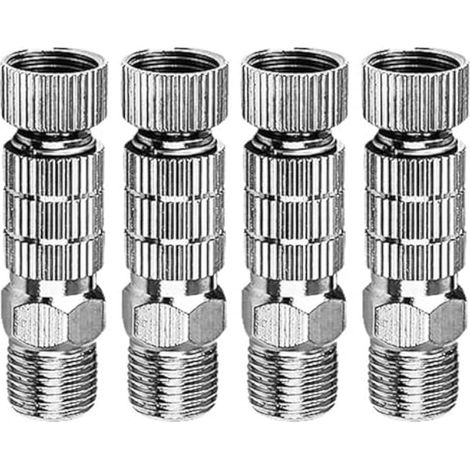 Adaptateurs pour aérographe (lot de 4), connecteurs 1/8", adaptateurs mâles et femelles, raccord rapide pour compresseur (1/5)