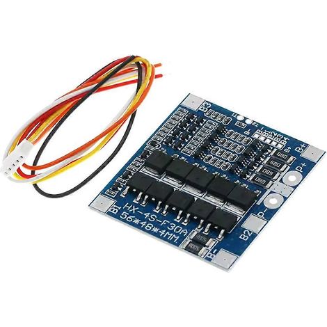 Carte de protection de charge de batterie au lithium fer phosphate 4S 3,2 V 3,7 V 30 A, compatible avec les packs de batteries 12,8 V, 14,4 V, 18650 et 32650, avec fonction d'équilibrage, prend en cha (1/5)