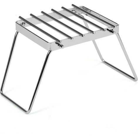 Grille de barbecue portable en titane avec pieds pliables, idéale pour les pique-niques en extérieur, le camping, la randonnée et l'escalade. Réchaud de table portable pour la cuisson des aliments. (1/5)