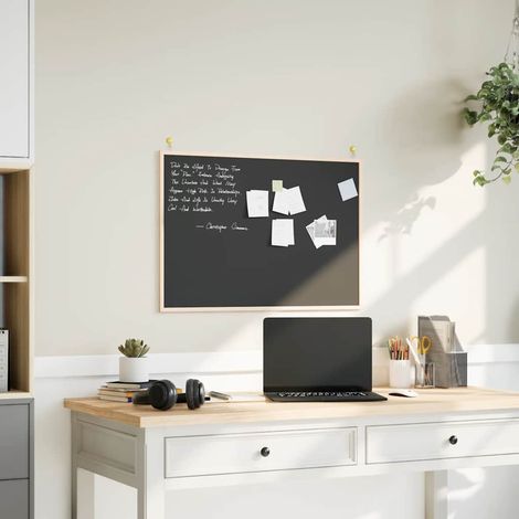 Teenpull – Kreidetafel mit Rahmen aus massivem Kiefernholz Schwarz 80 x 55 cm (1/5)