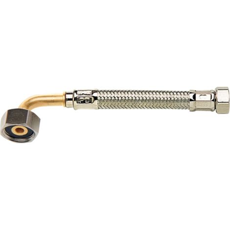 Flexible pression plomberie 120cm diamètre 13 15x21 FF coudé (1/3)