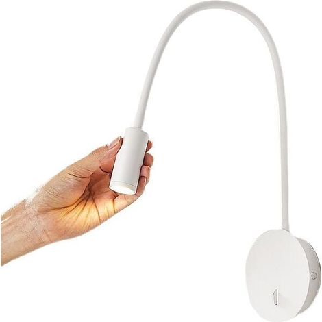 Applique murale Liseuse applique murale 3W LED 3000K Liseuse Lampe col de cygne, （blanc） (1/5)