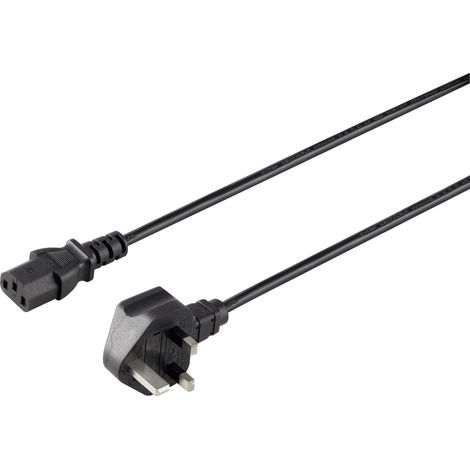 Sygonix SY-5042738 Kaltgeräte Anschlusskabel  Schwarz 2.00 m