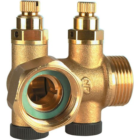 Clapet antipollution équerre NF ACS femelle mâle 3/4" (20/27) avec purges imperdables 1/4" (8/13) - Longueur 61 mm - Sferaco (1/3)