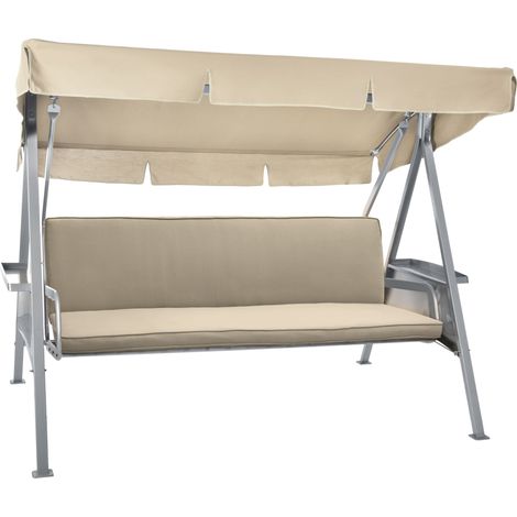 Beautissu Loft HS Ensemble pour balancelle - balancoire: Assise + Dossier 180x100x6 cm	Nature