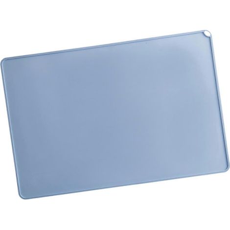 Tapis de cuisson en silicone pour pâtisserie, tapis de comptoir de cuisine, tapis de barbecue, tapis de cuisson alimentaire pour pâte à pain et macarons-S-blue