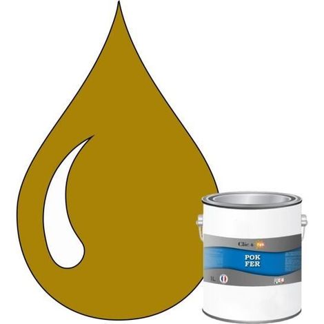 Peinture Fer Antirouille – Métal Extérieur Intérieur, Satinée, Protection Rouille - 1L - RAL 1005 - Jaune miel
